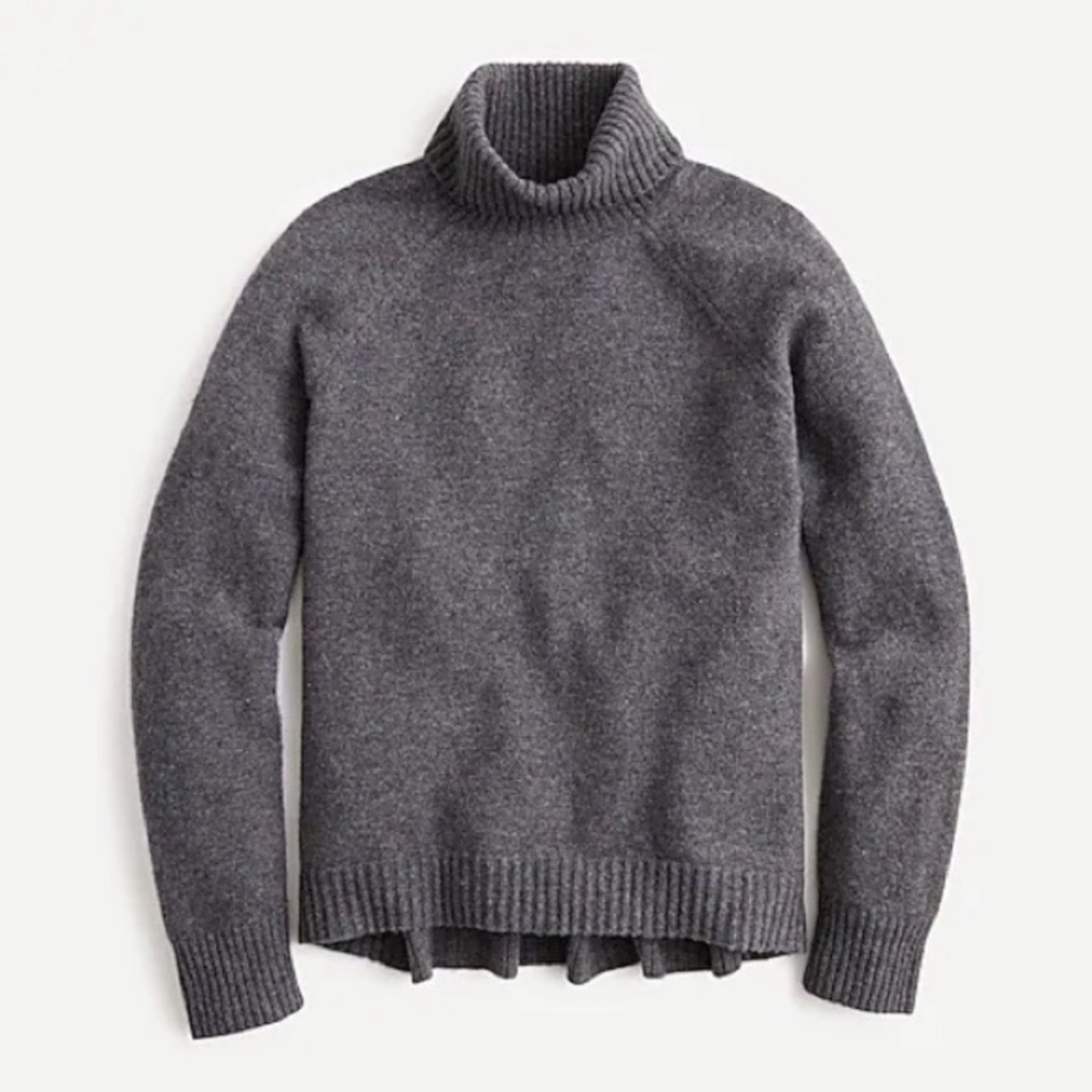 J. Crew Turtleneck Wool Alpaca Blend Gray Sweater